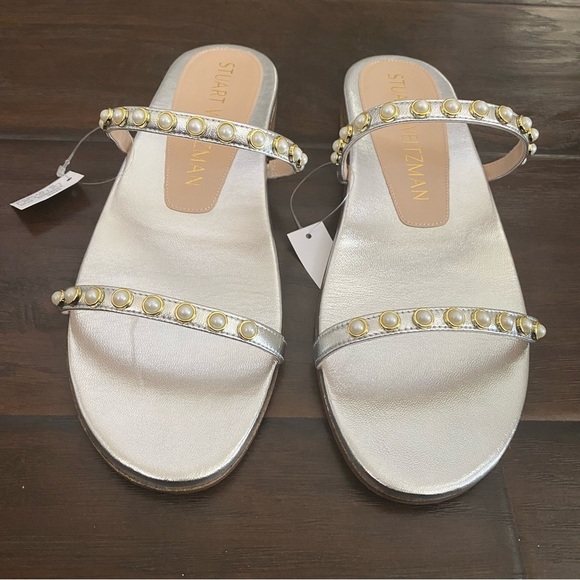 New with box Stuart Weitzman strap flat sandals women’s size 8 B - Picture 3 of 8